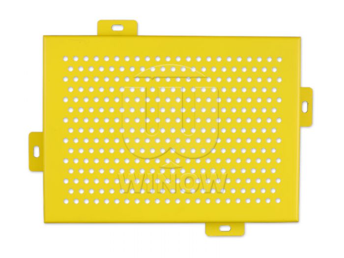 Yellow Perforated Aluminium Panels