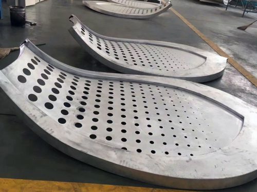 Perforated Aluminum Circular Column Cladding Panels